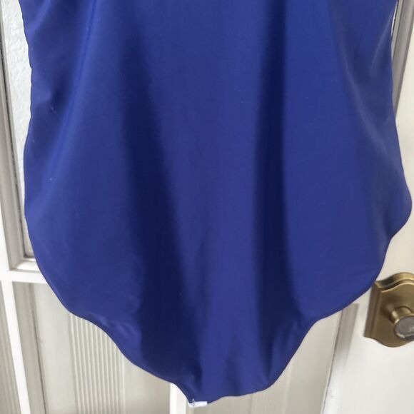 Blue One Piece Swimsuit Tummy Control Women's Large Bathing Suit - Picture 6 of 9